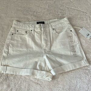 White high waisted shorts
